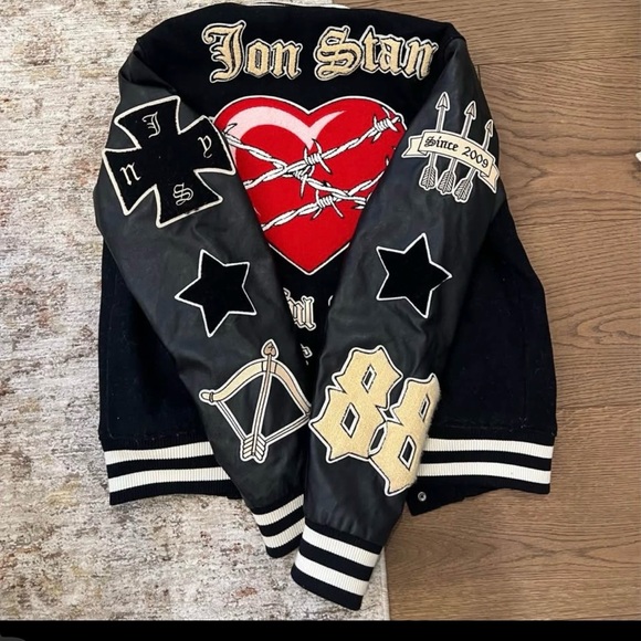 Black Varsity Jacket for Women - Picture 4 of 4